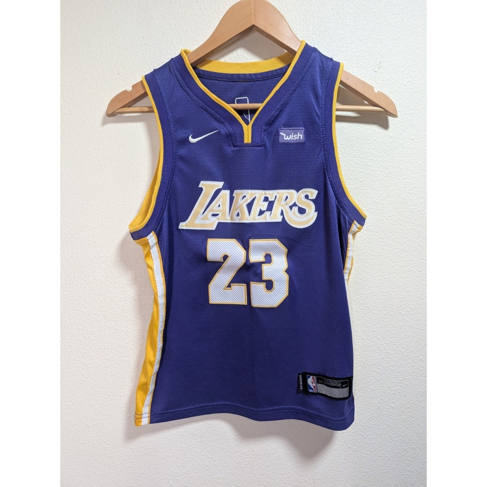 LeBron James Jersey Youth Small Nike Basketball Los Angeles Lakers Purple Sewn